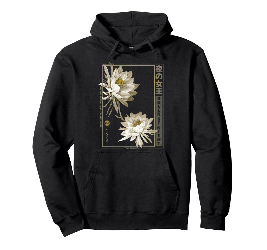 Anime Moon Flower Japan Soft Grunge Hoodie - Fun Novelty Design Men Women - T-Shirt, Sweatshirt, Hoodie
