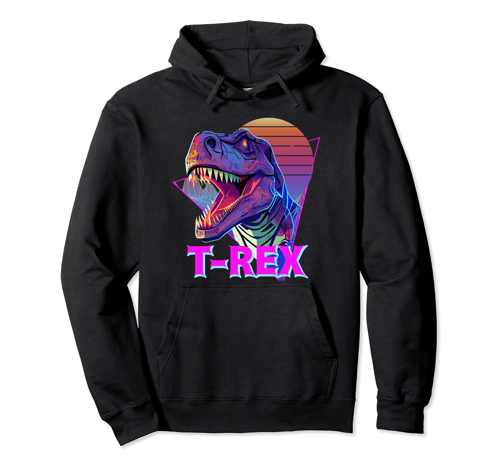 Roaring T Rex Tyrannosaurus Rex Hoodie - Aesthetic Graphic for Adults - T-Shirt, Sweatshirt, Hoodie