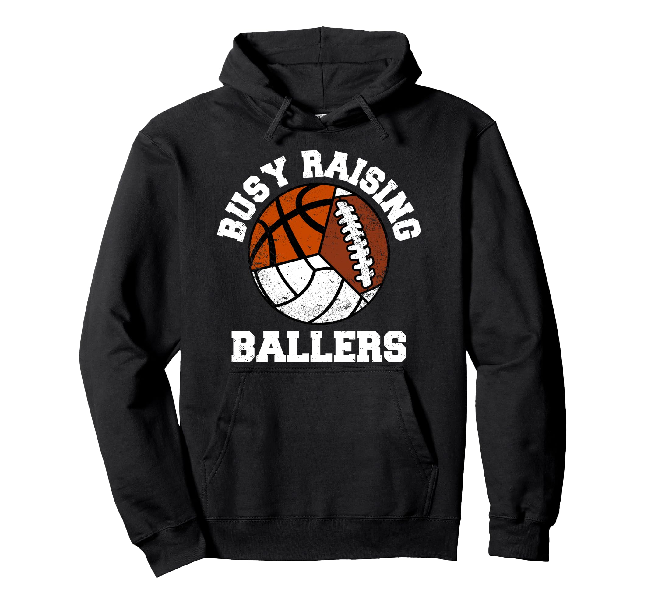 Busy Raising Ballers Volleyball Hoodie - Fun Novelty Design Men Women - T-Shirt, Sweatshirt, Hoodie