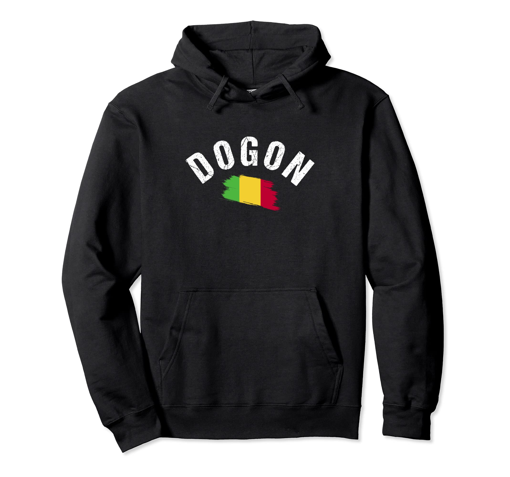 Dogon Mali Culture Large Distressed Hoodie - Fun Novelty Design Men Women - T-Shirt, Sweatshirt, Hoodie
