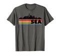 Sea Seattle Rainbow Striped City T-Shirt - Trendy Graphic Men Women - T-Shirt, Sweatshirt, Hoodie