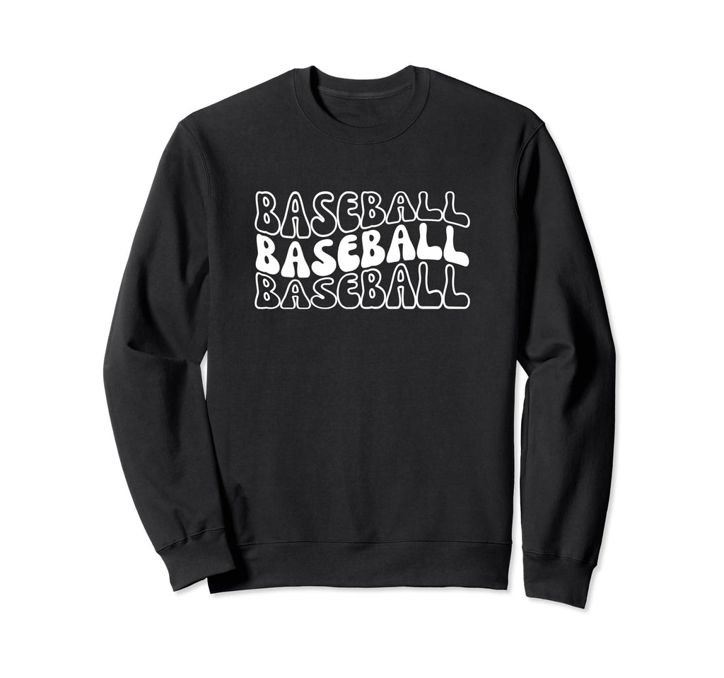 Baseball Mama Groovy Baseball Mom Sweatshirt - Casual Everyday Wear Unisex - T-Shirt, Sweatshirt, Hoodie