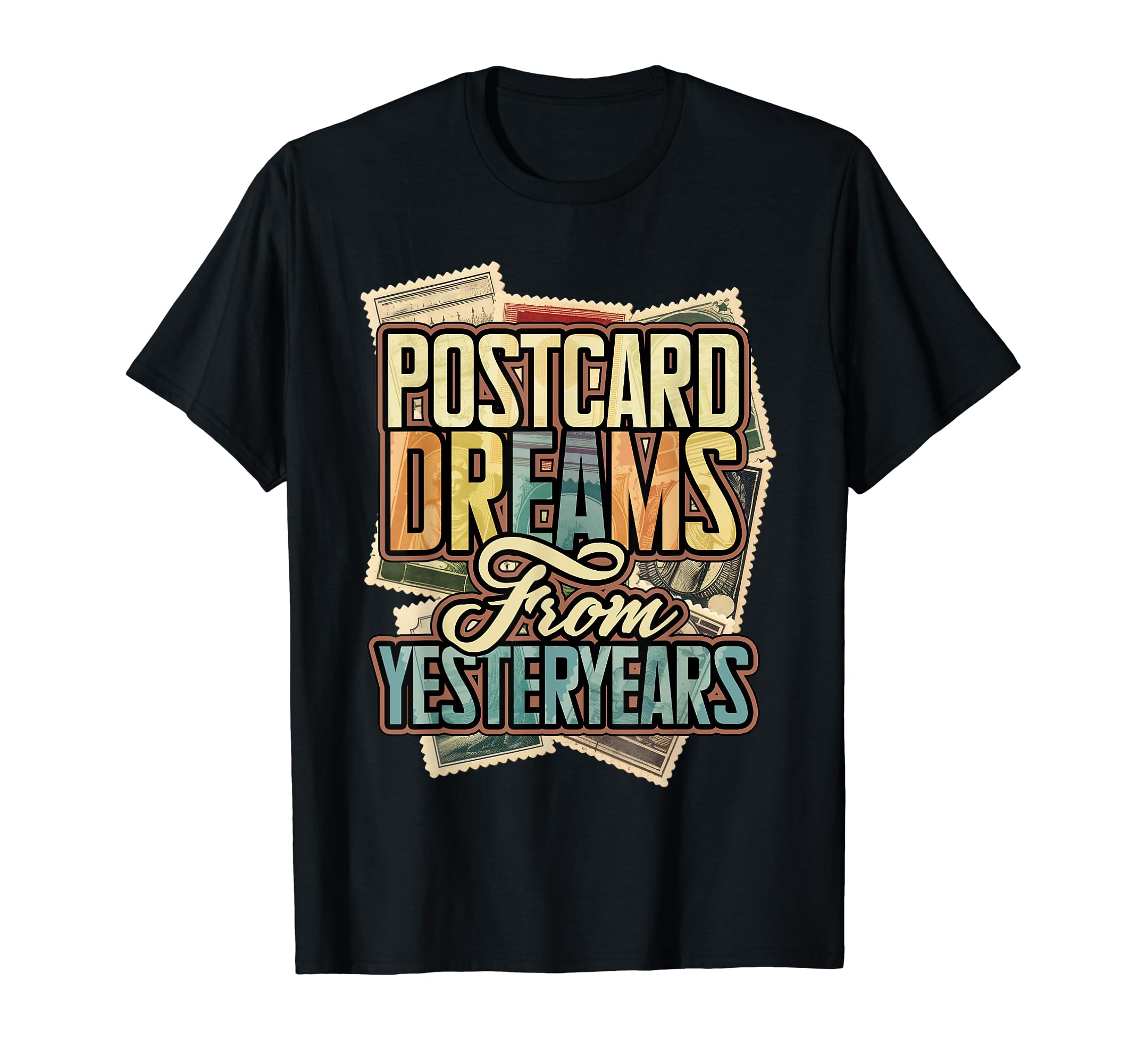 Postcard Collector Antique Postcards T-Shirt - Novelty Apparel for Adults - T-Shirt, Sweatshirt, Hoodie