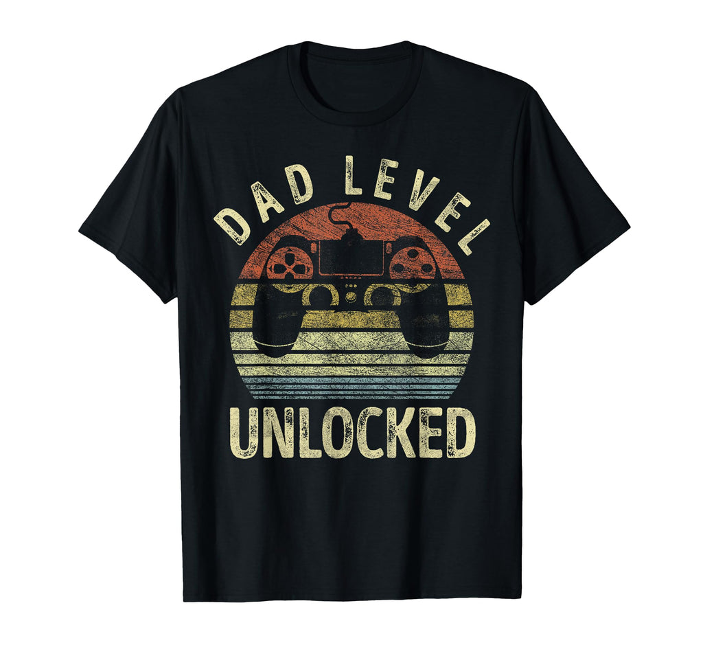 Dad Level Unlocked Gaming Dad Video T-Shirt - Trendy Graphic for Adults - T-Shirt, Sweatshirt, Hoodie