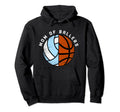 Mom Ballers Funny Volleyball Hoodie - Fun Novelty Design for Adults - T-Shirt, Sweatshirt, Hoodie