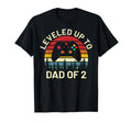 Funny Leveled Up To Dad 2 Video Gamers T-Shirt - Graphic Print Men Women - T-Shirt, Sweatshirt, Hoodie