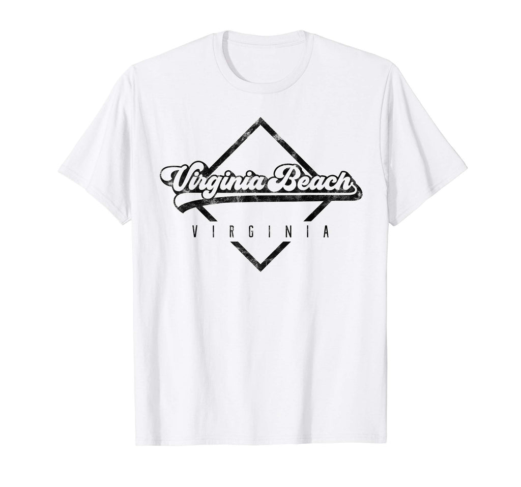 Virginia Beach Distressed 70S 80S T-Shirt - Custom Art Print for Adults - T-Shirt, Sweatshirt, Hoodie