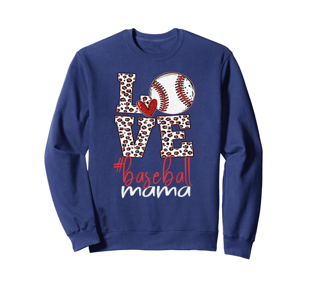 Leopard Baseball Softball Mom Sweatshirt - Custom Art Print for Adults - T-Shirt, Sweatshirt, Hoodie