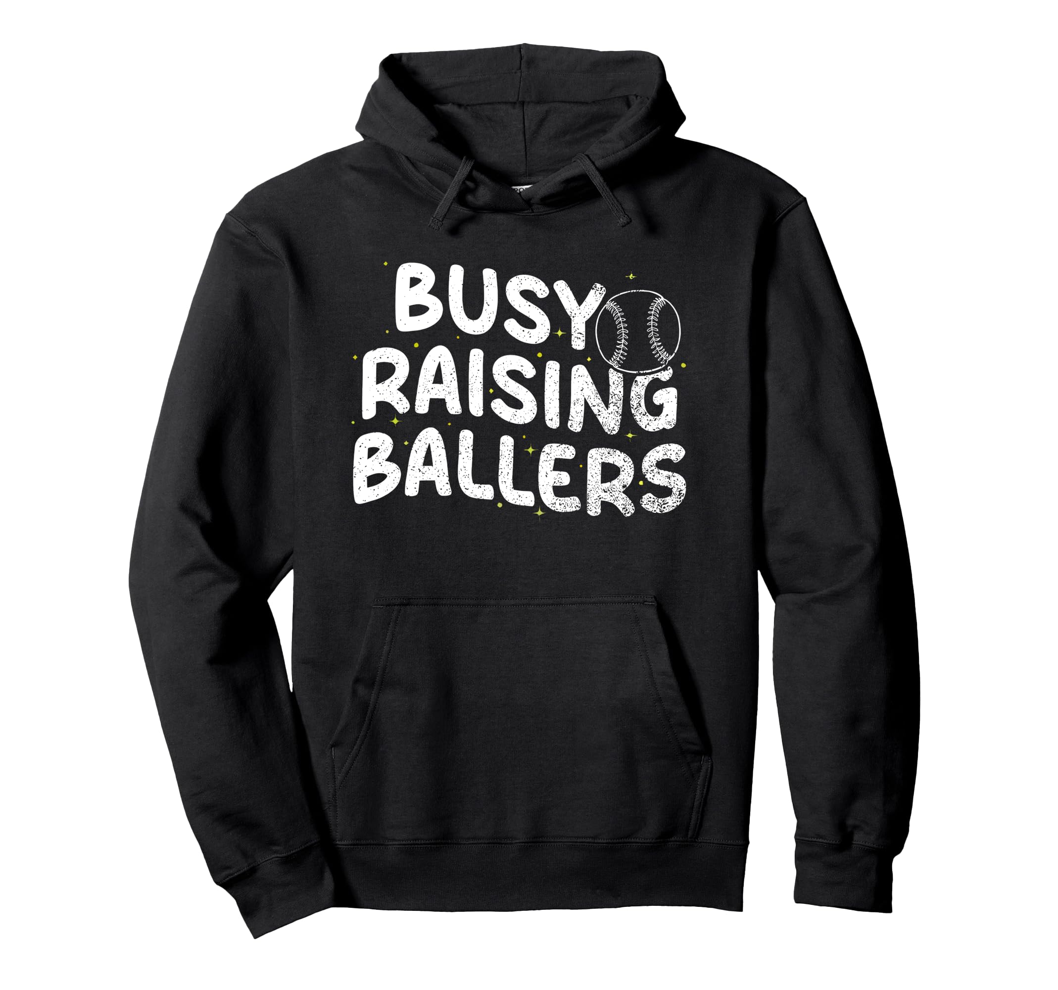 Busy Raising Ballers Softball Baseball Hoodie - Graphic Print Unisex - T-Shirt, Sweatshirt, Hoodie