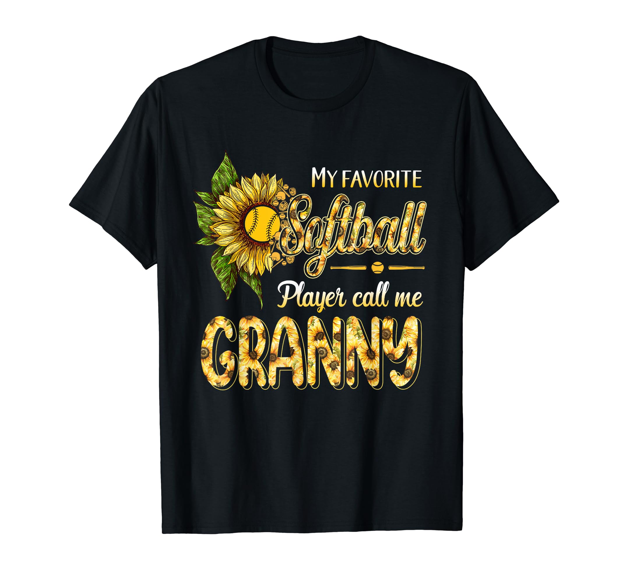 Softball Baseball Sunflower Mothers T-Shirt - Minimalist Print for Adults - T-Shirt, Sweatshirt, Hoodie