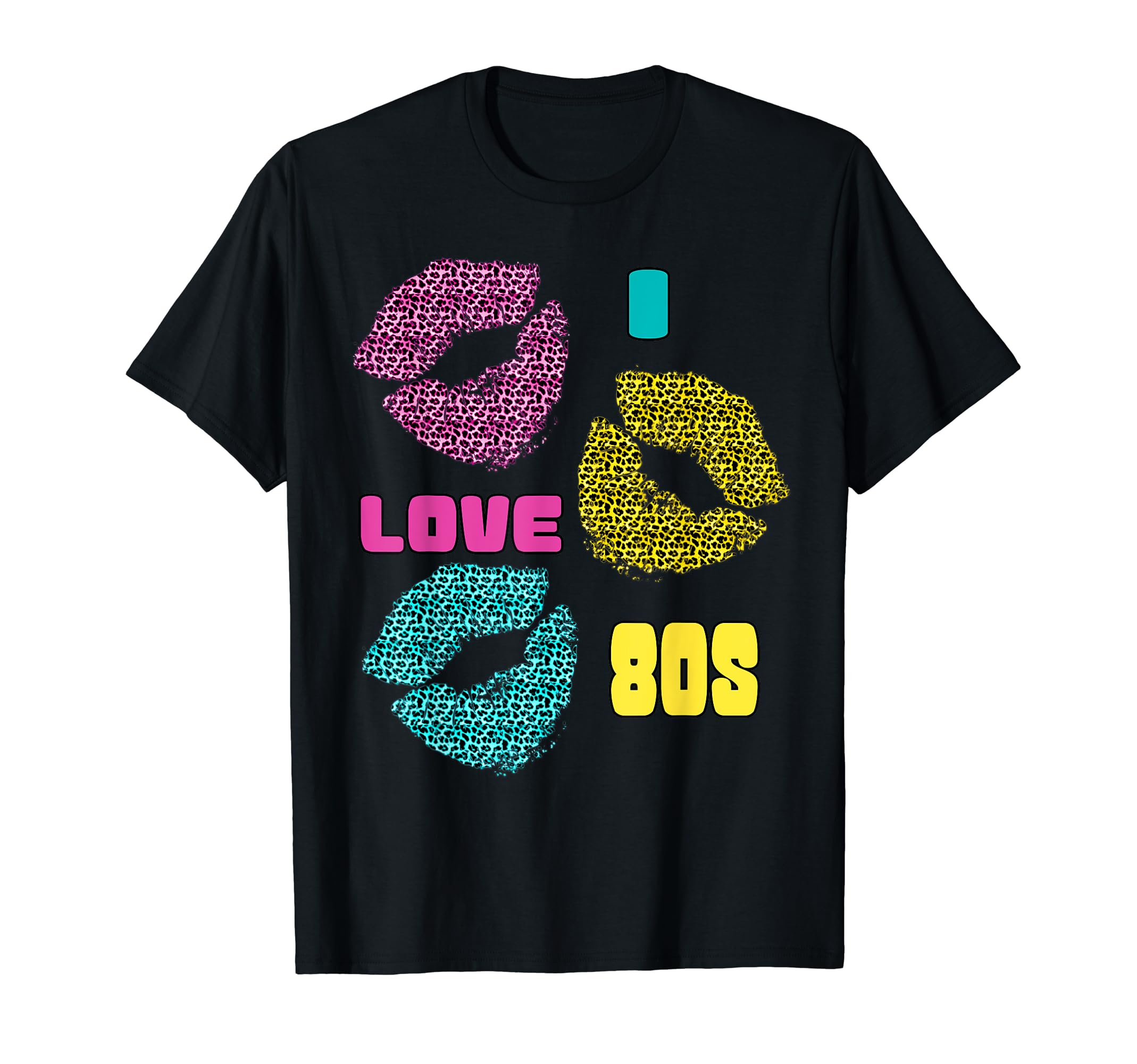 I Love 80S 80S Party Neon Flash T-Shirt - Fun Novelty Design for Adults - T-Shirt, Sweatshirt, Hoodie