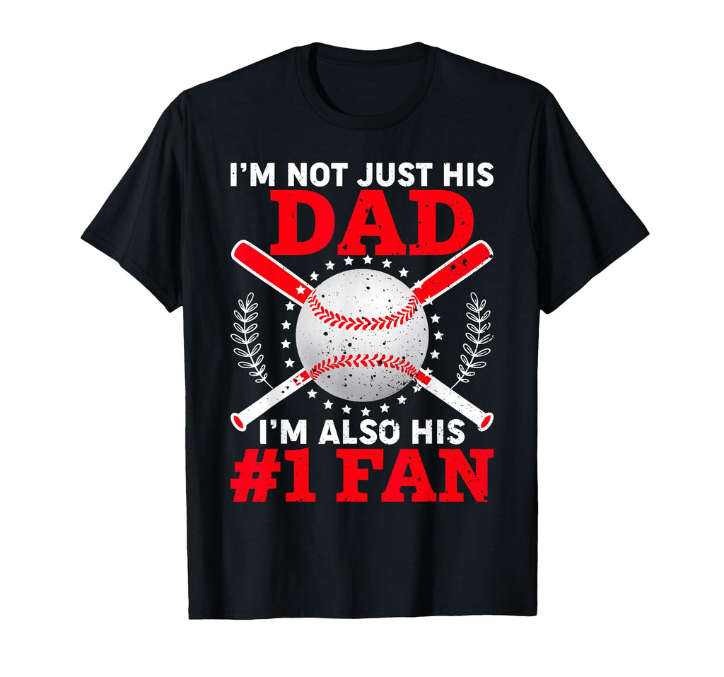 Funny Baseball Dad His Number 1 Fan T-Shirt - Trendy Graphic Men Women - T-Shirt, Sweatshirt, Hoodie