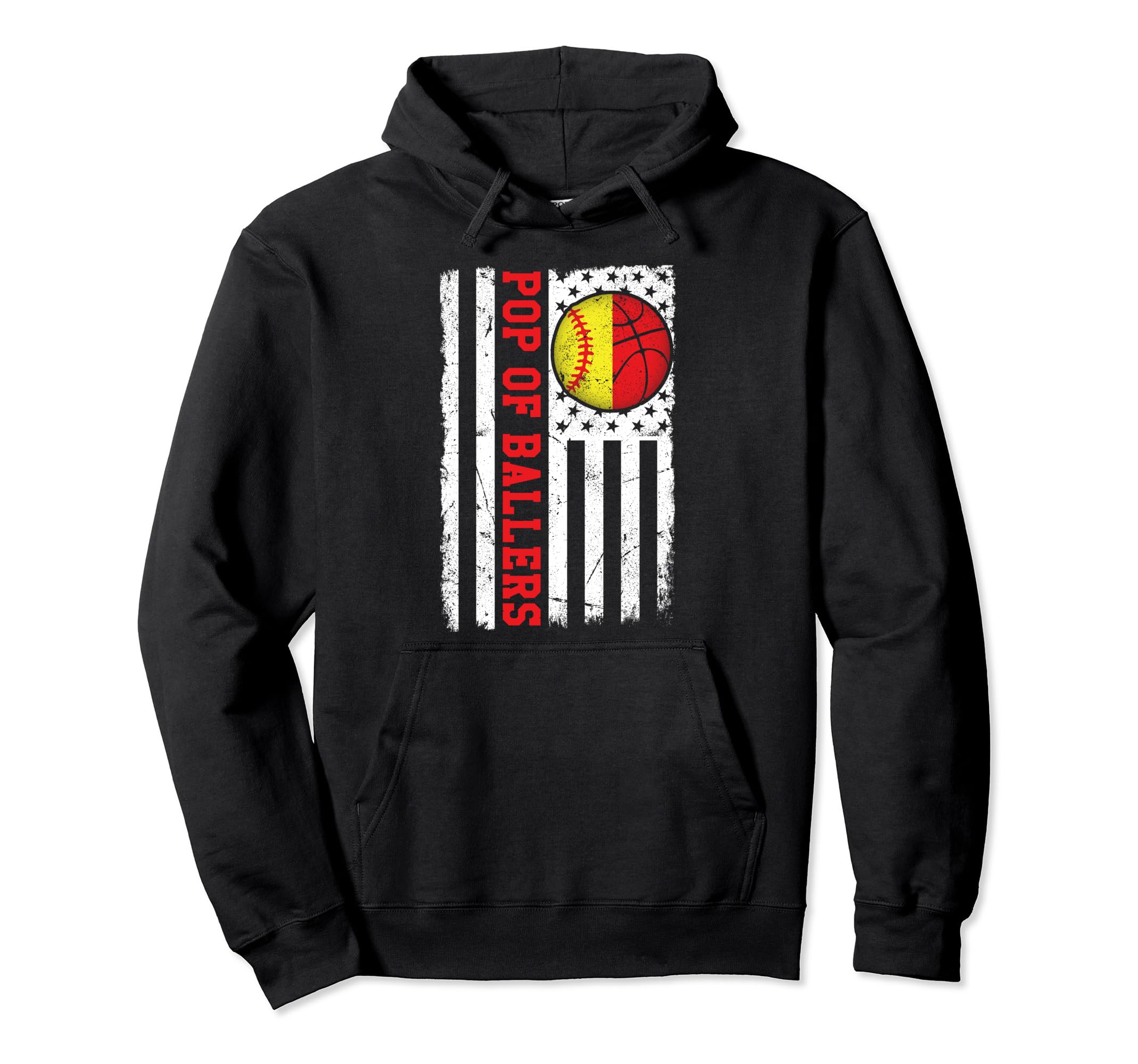 Pop Ballers Baseball Basketball Hoodie - Casual Everyday Wear for Adults - T-Shirt, Sweatshirt, Hoodie