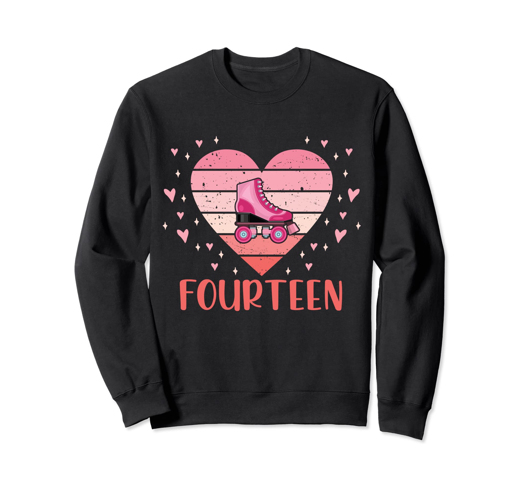 14 Year Old Roller Skating Sweatshirt - Aesthetic Graphic Men Women - T-Shirt, Sweatshirt, Hoodie