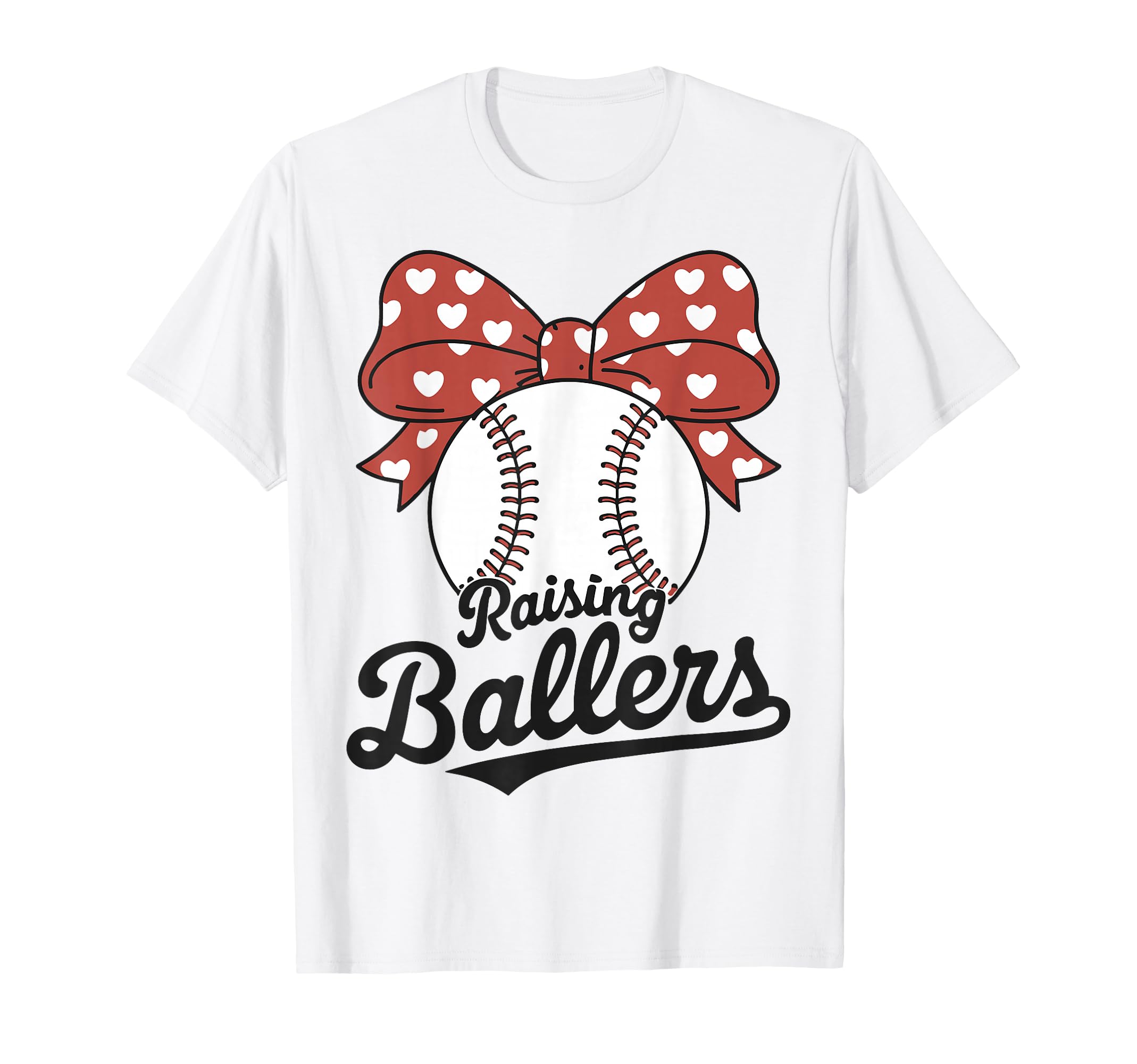 Baseball Mama Raising Ballers T-Shirt - Graphic Print Unisex - T-Shirt, Sweatshirt, Hoodie