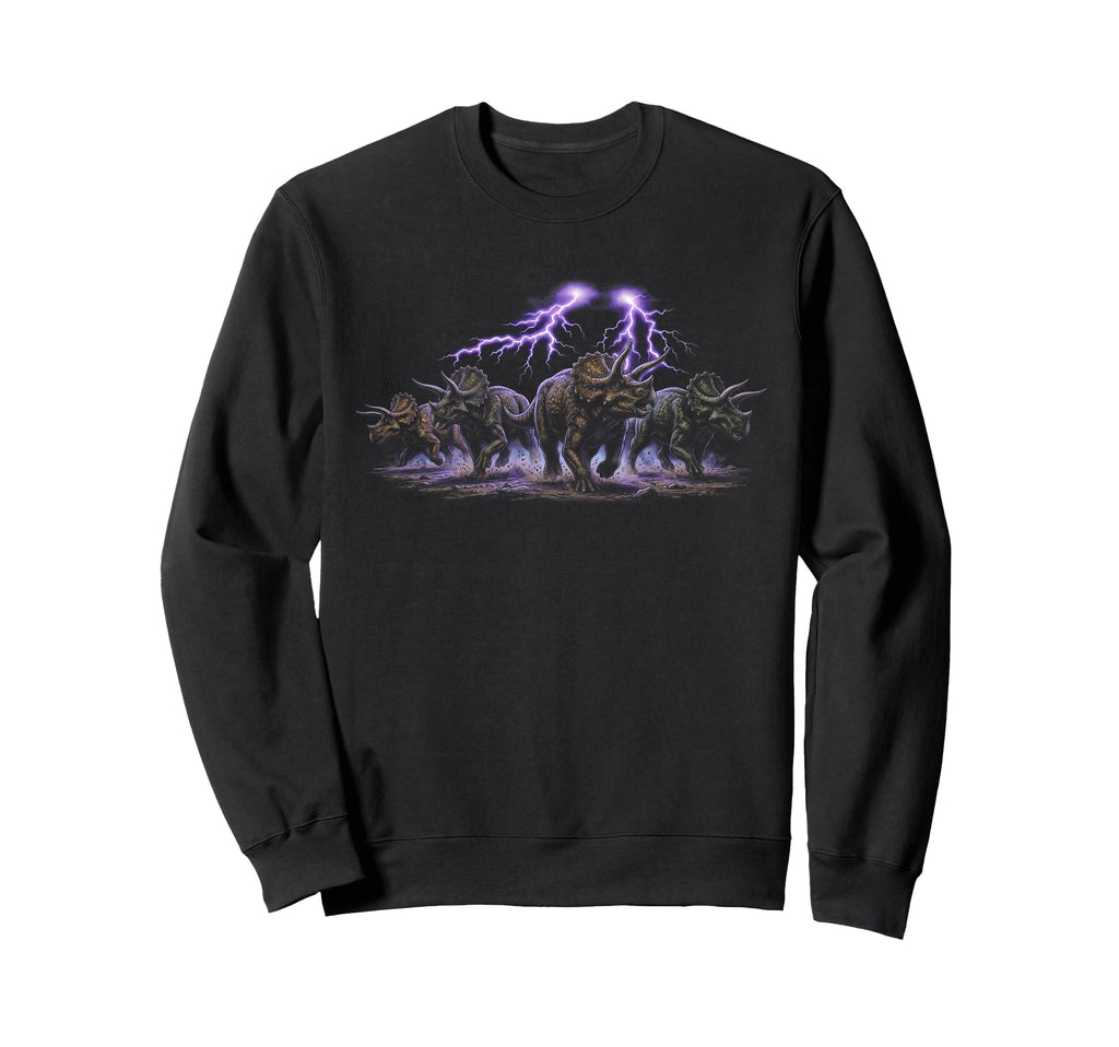 Triceratops 90S Funny Dinosaur Sweatshirt - Fun Novelty Design for Adults - T-Shirt, Sweatshirt, Hoodie