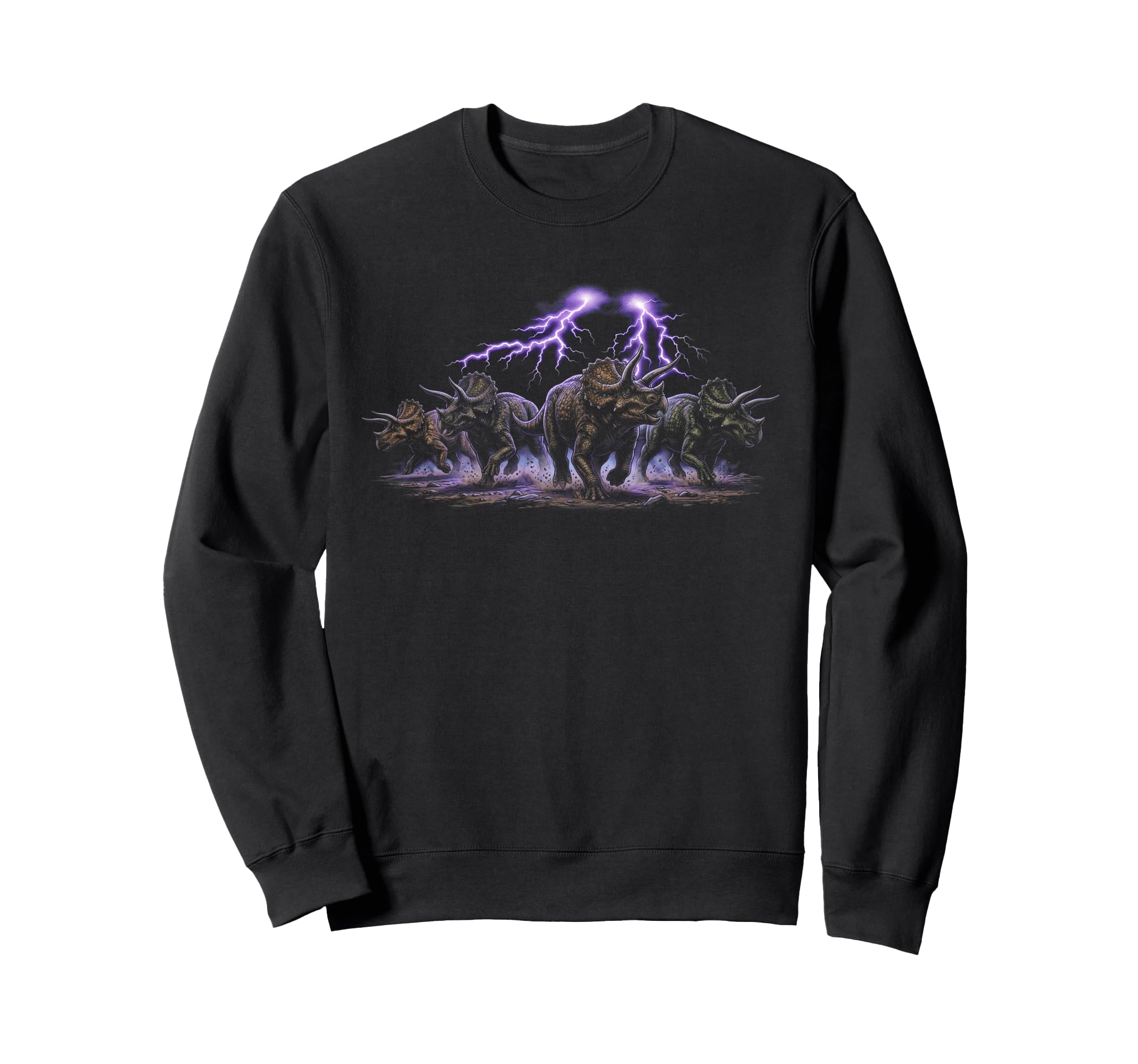 Triceratops 90S Funny Dinosaur Sweatshirt - Fun Novelty Design for Adults - T-Shirt, Sweatshirt, Hoodie