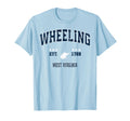 Wheeling West Virginia Wv Athletic Navy T-Shirt - Custom Art Print Unisex - T-Shirt, Sweatshirt, Hoodie