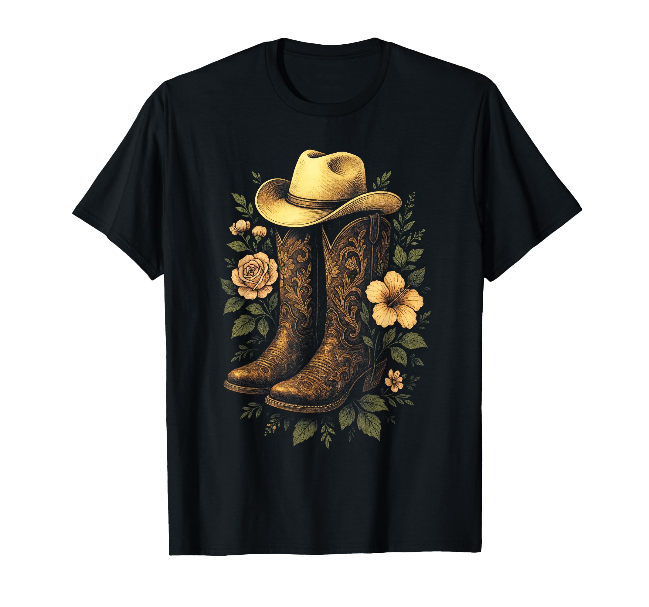 Cowboy Boots Western Rodeo Country T-Shirt - Streetwear Style for Adults - T-Shirt, Sweatshirt, Hoodie