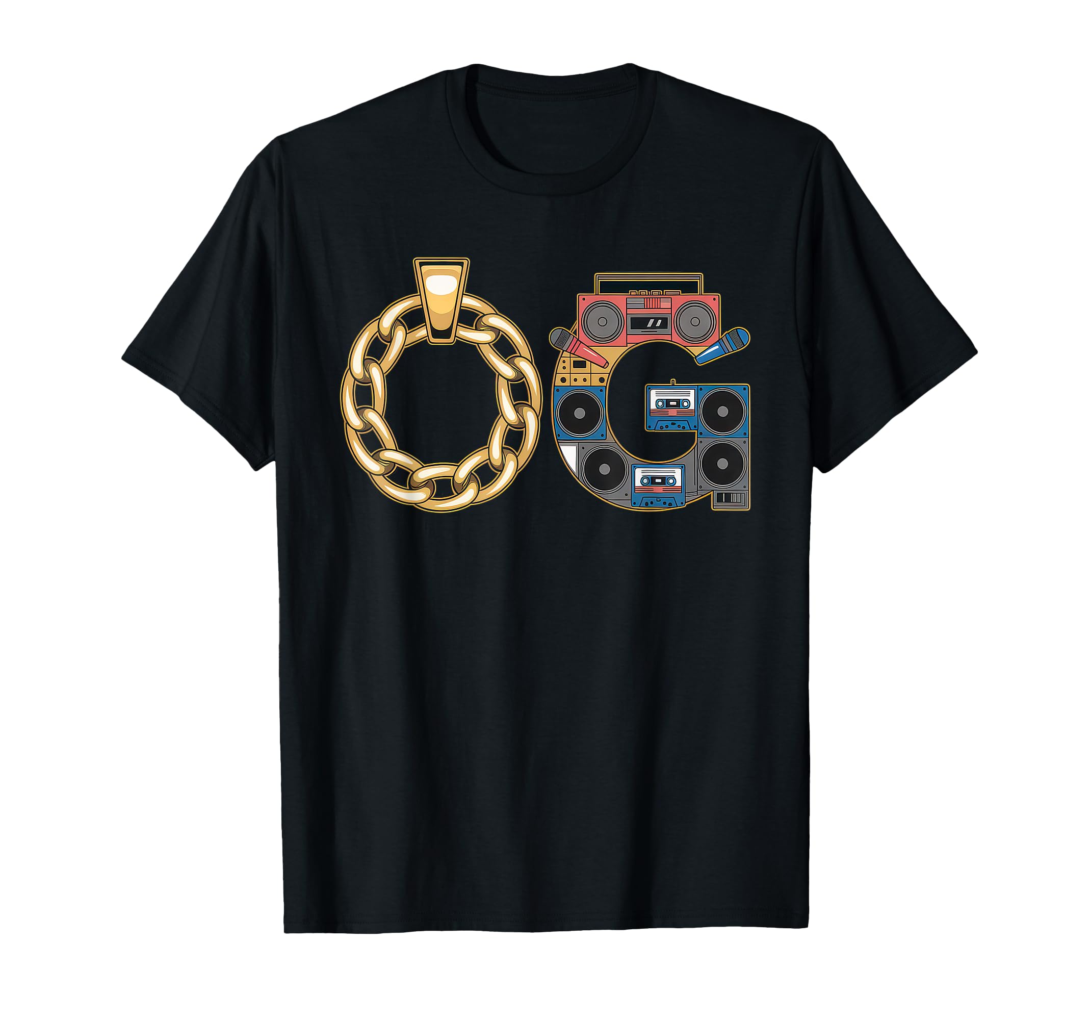 Old School Og Hip Hop Vinyl Cds Tapes T-Shirt - Novelty Apparel Men Women - T-Shirt, Sweatshirt, Hoodie