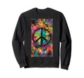 Tie Dye Bold Peace Symbol Sweatshirt - Fun Novelty Design Men Women - T-Shirt, Sweatshirt, Hoodie
