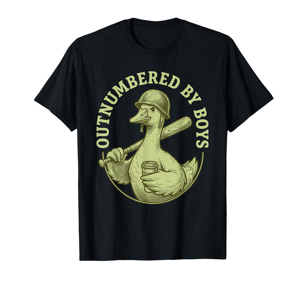 Outnumbered Funny Mom Goose Baseball T-Shirt - Novelty Apparel Men Women - T-Shirt, Sweatshirt, Hoodie
