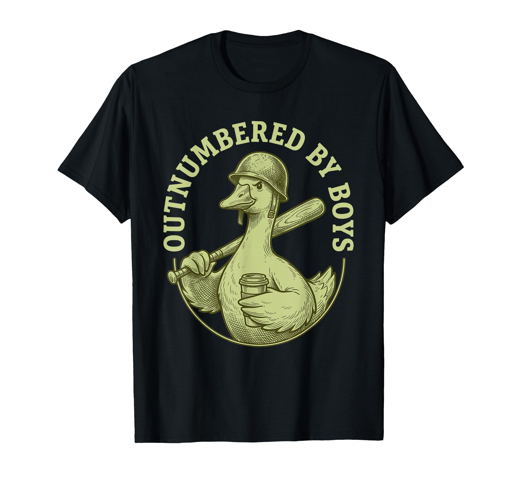Outnumbered Funny Mom Goose Baseball T-Shirt - Novelty Apparel Men Women - T-Shirt, Sweatshirt, Hoodie