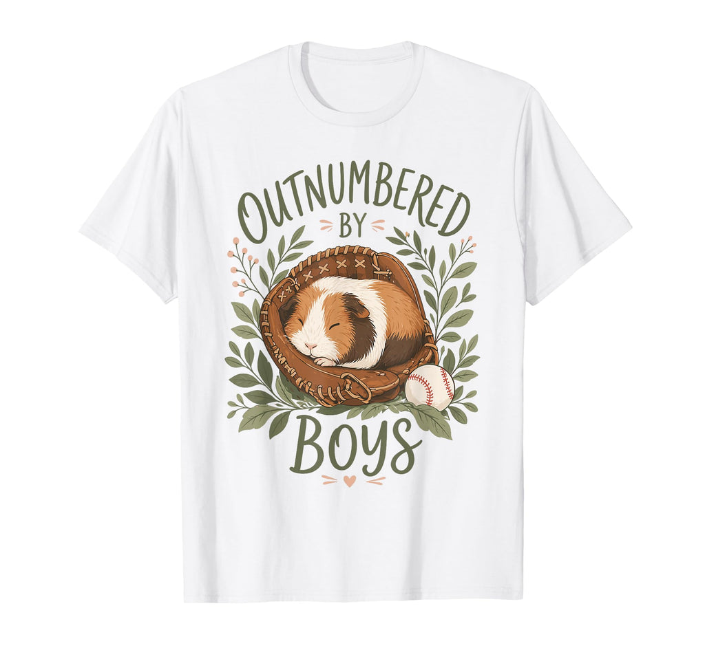 Outnumbered Baseball Mom Guinea T-Shirt - Casual Everyday Wear Men Women - T-Shirt, Sweatshirt, Hoodie
