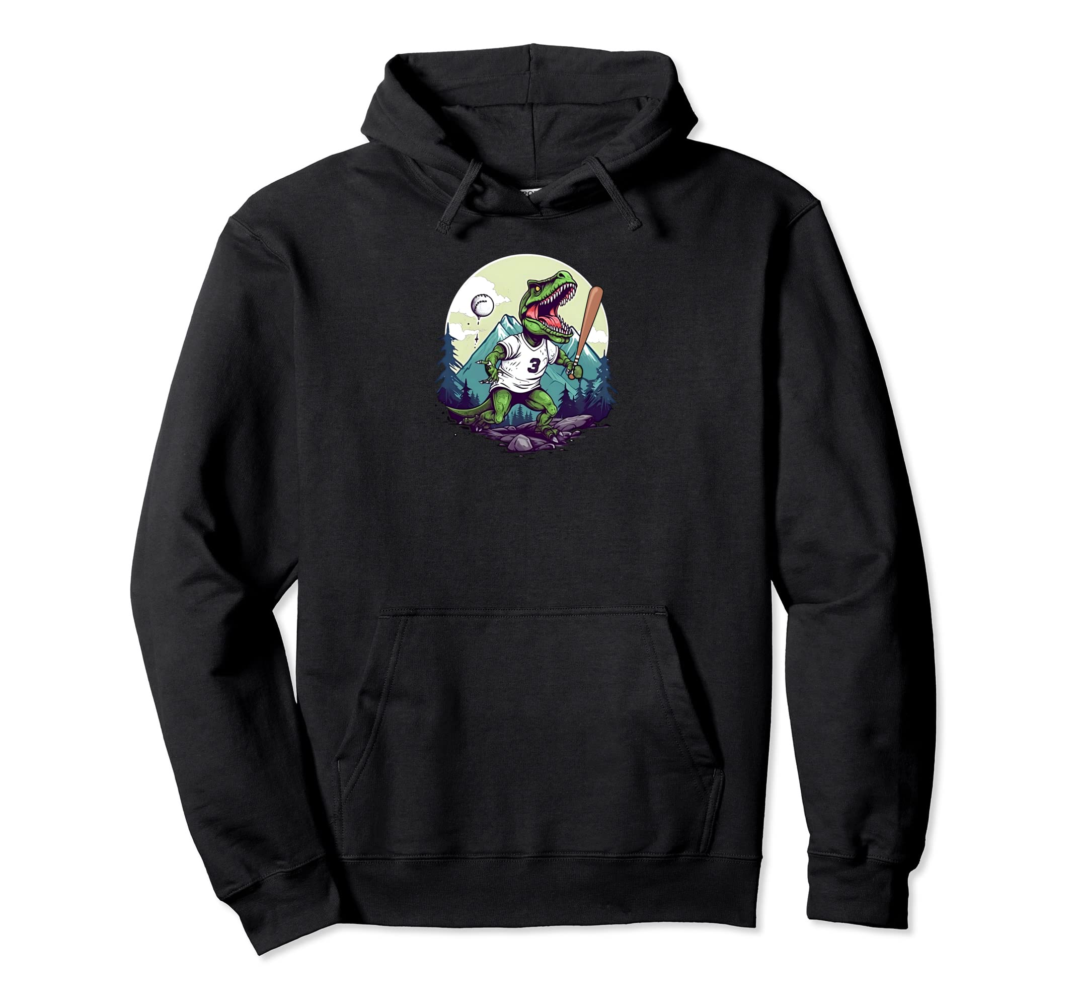 Dinosaur Baseball Dad Hoodie - Streetwear Style Unisex - T-Shirt, Sweatshirt, Hoodie