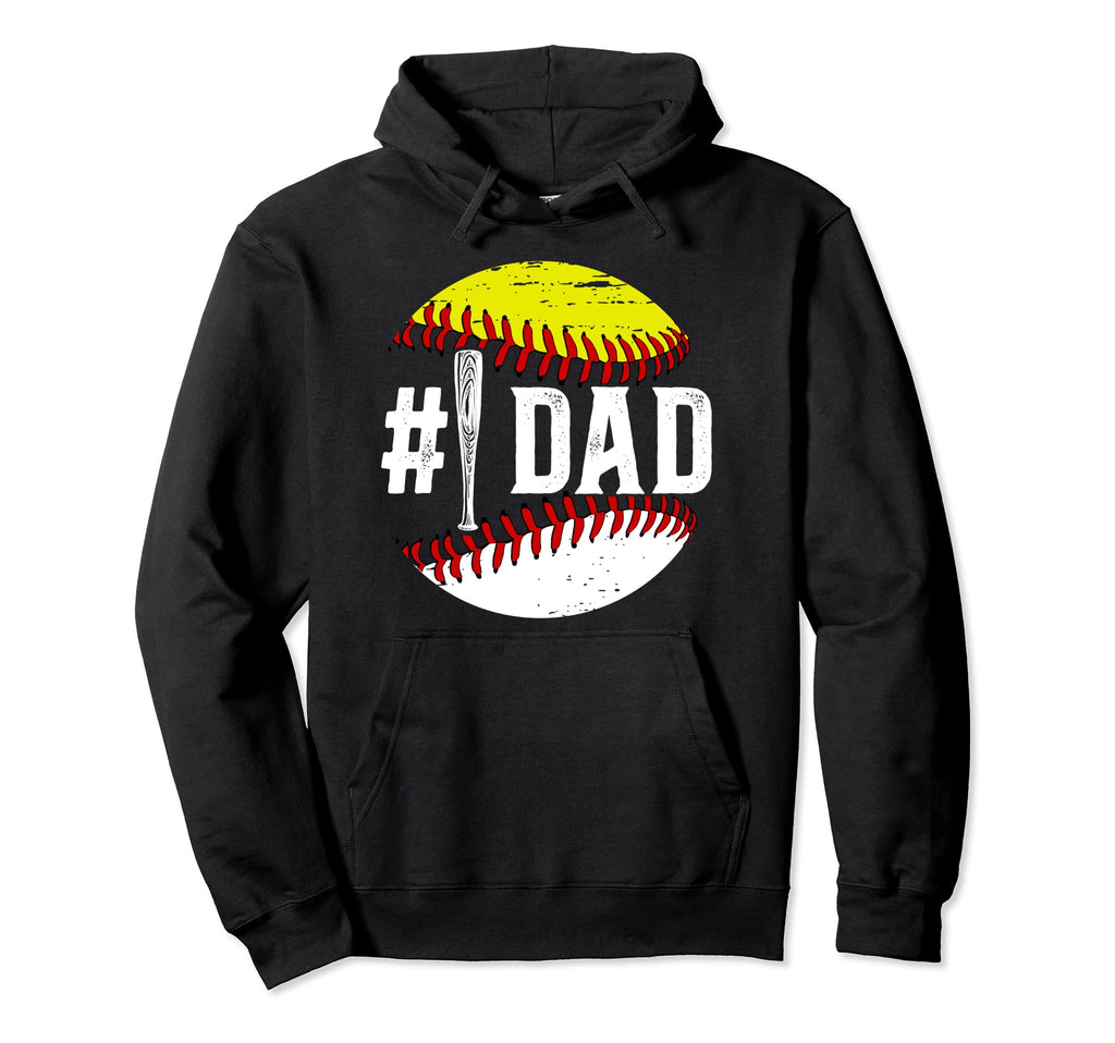 Baseball Softball Dad Best Softball Hoodie - Novelty Apparel Unisex - T-Shirt, Sweatshirt, Hoodie