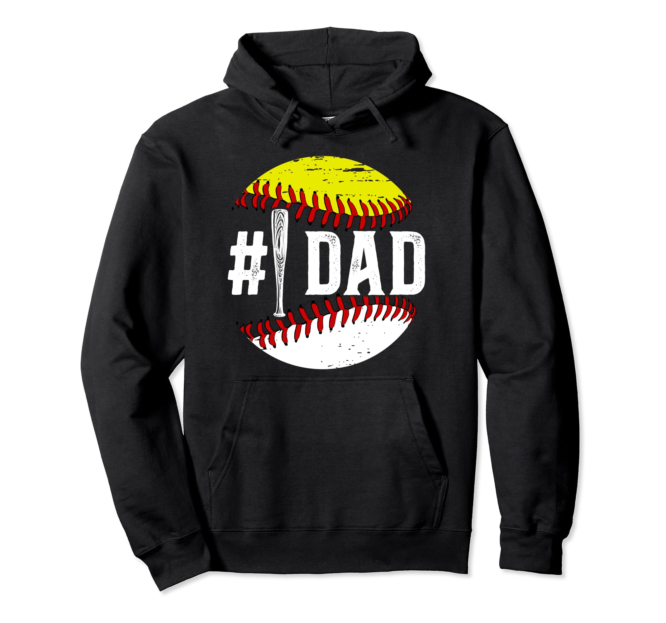 Baseball Softball Dad Best Softball Hoodie - Novelty Apparel Unisex - T-Shirt, Sweatshirt, Hoodie
