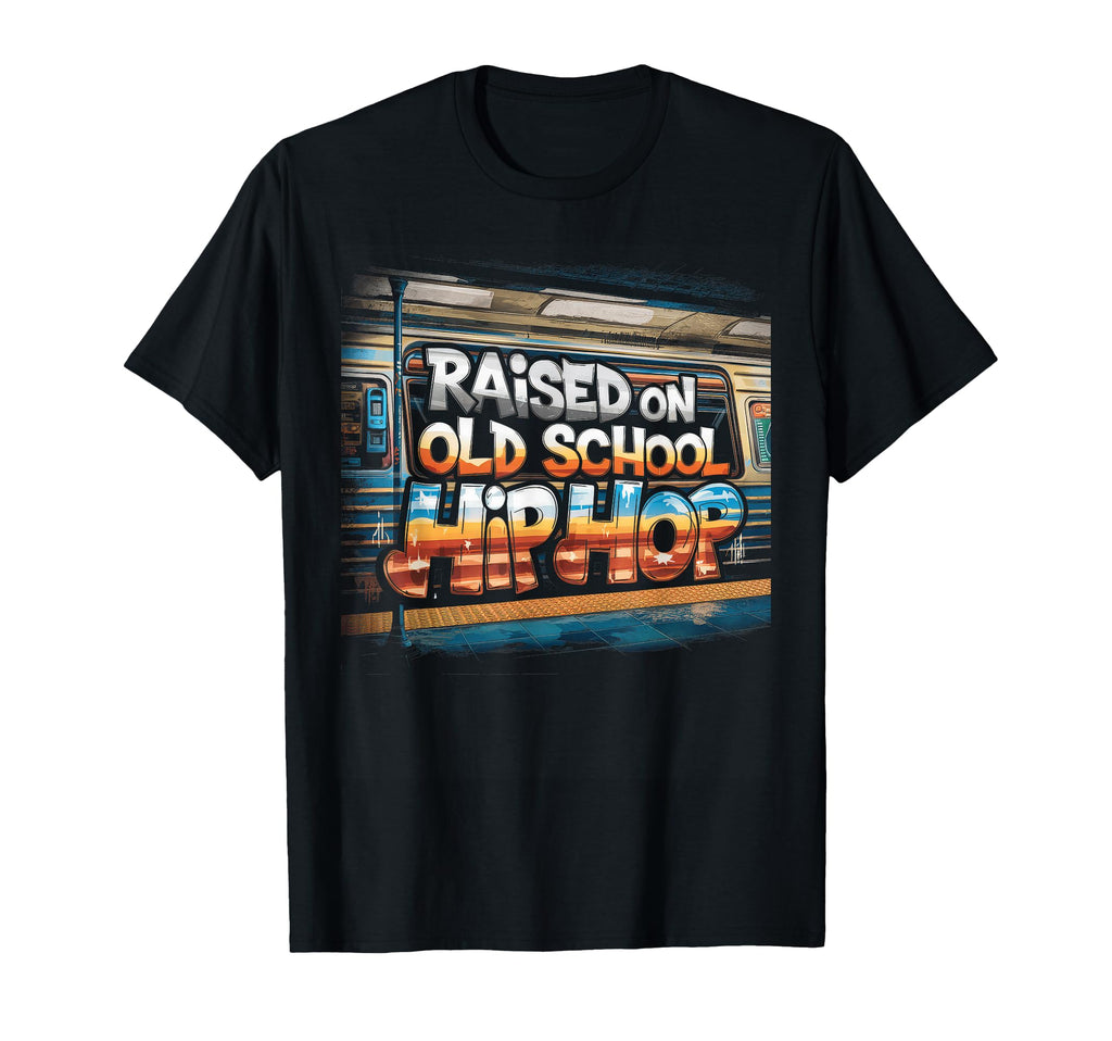 Raised Old School Hip Hop Cassette T-Shirt - Novelty Apparel for Adults - T-Shirt, Sweatshirt, Hoodie