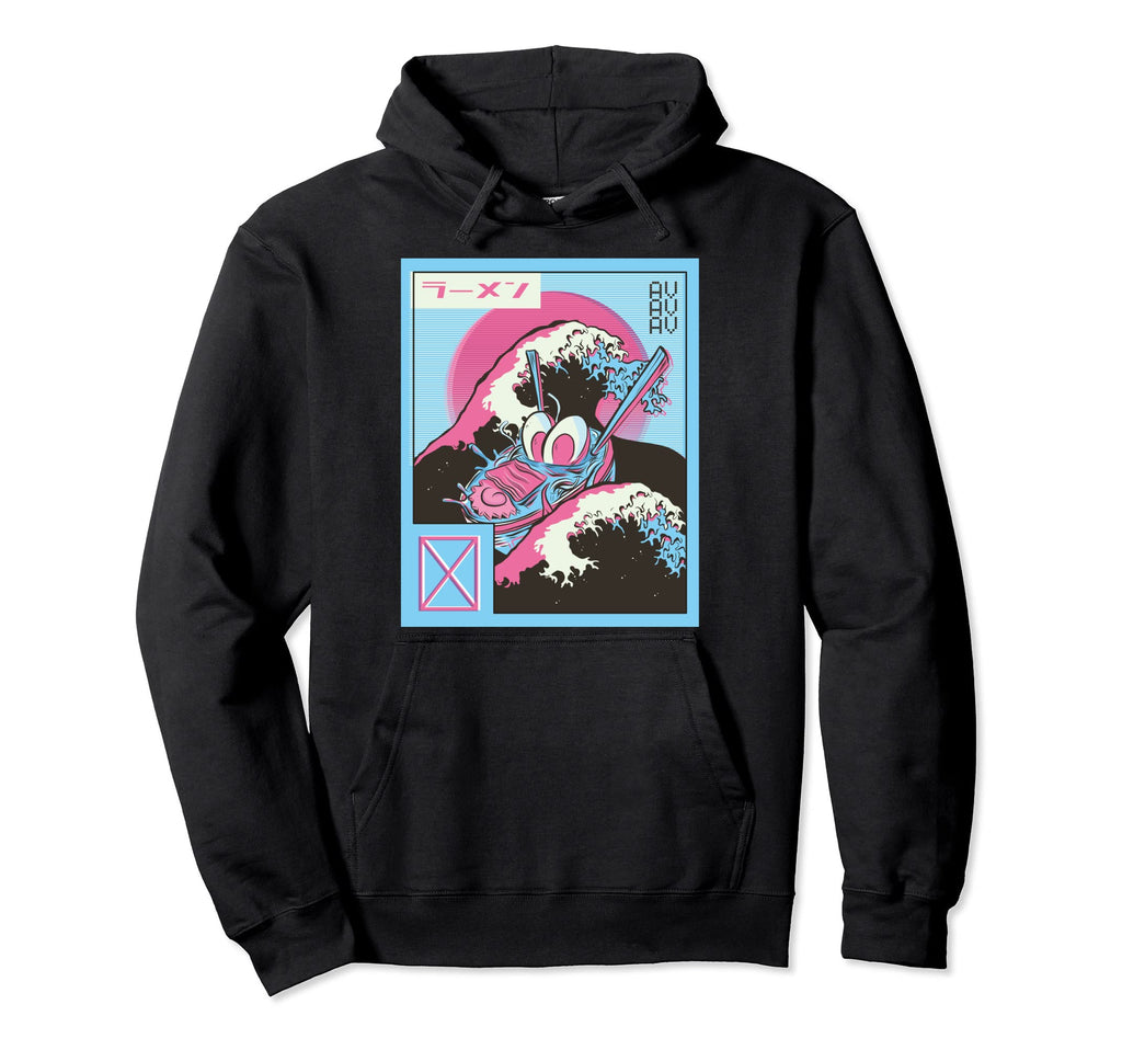 Ramen Wave Japanese Vaporwave 90S Aesthetic Hoodie - Graphic Print Unisex - T-Shirt, Sweatshirt, Hoodie
