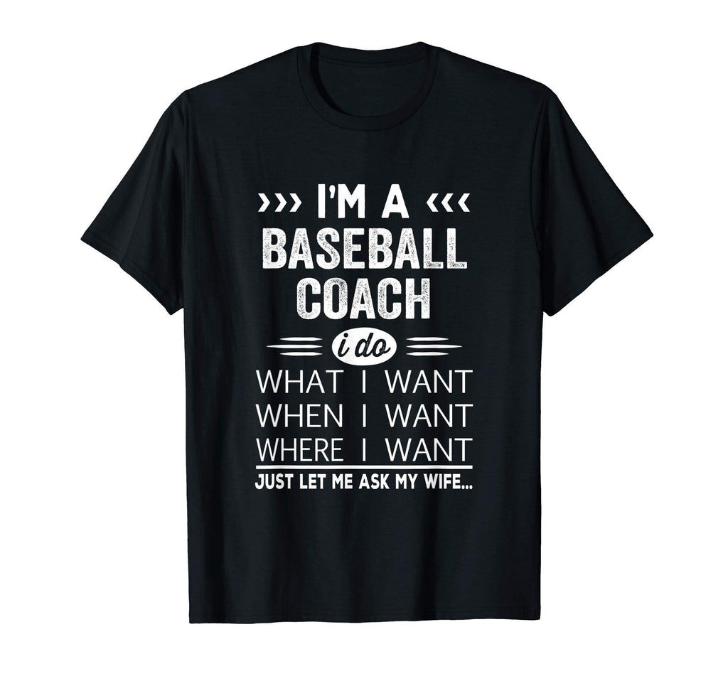 Mens Baseball Coach Husband Gift From T-Shirt - Minimalist Print Unisex - T-Shirt, Sweatshirt, Hoodie