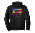 80S 90S Music Notes Cassette Tape Hoodie - Graphic Print Unisex - T-Shirt, Sweatshirt, Hoodie