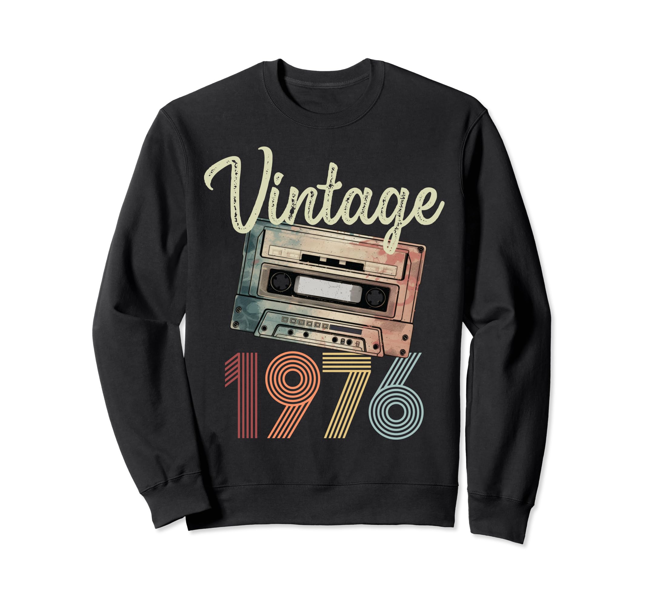 1976 Cassette Tape 48Th Birthday Bday Sweatshirt - Trendy Graphic Men Women - T-Shirt, Sweatshirt, Hoodie