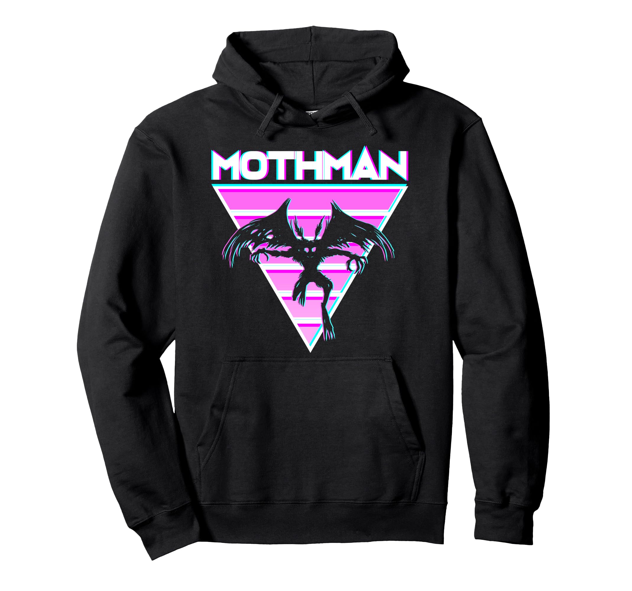 Vaporwave Aesthetic Mothman Hoodie - Custom Art Print for Adults - T-Shirt, Sweatshirt, Hoodie