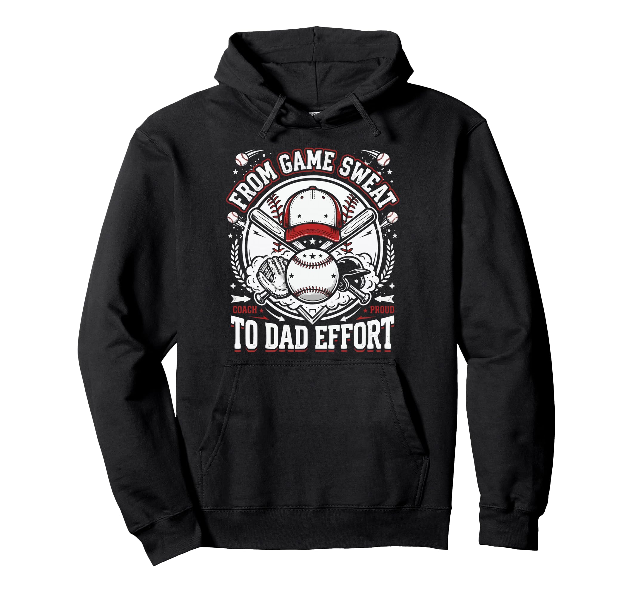 Baseball Dad Baseballer Daddy Baseball Hoodie - Novelty Apparel Unisex - T-Shirt, Sweatshirt, Hoodie