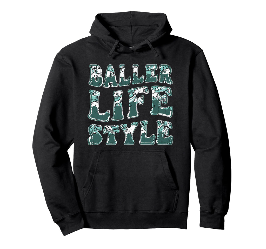 Baller Life Wave Baseball Baseball Hoodie - Streetwear Style Unisex - T-Shirt, Sweatshirt, Hoodie
