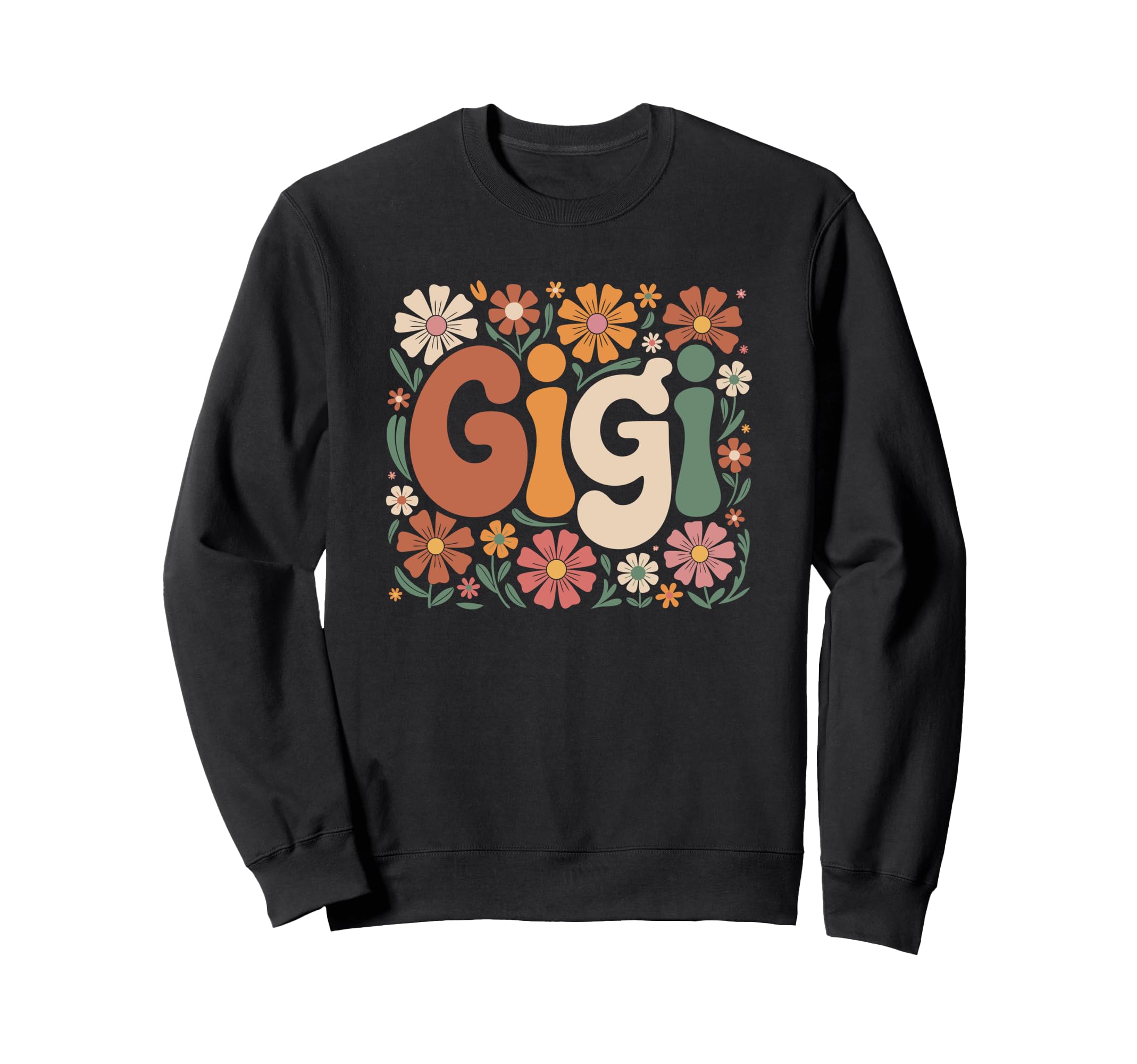 Gigi Floral Hippie Boho 70S Sweatshirt - Custom Art Print for Adults - T-Shirt, Sweatshirt, Hoodie