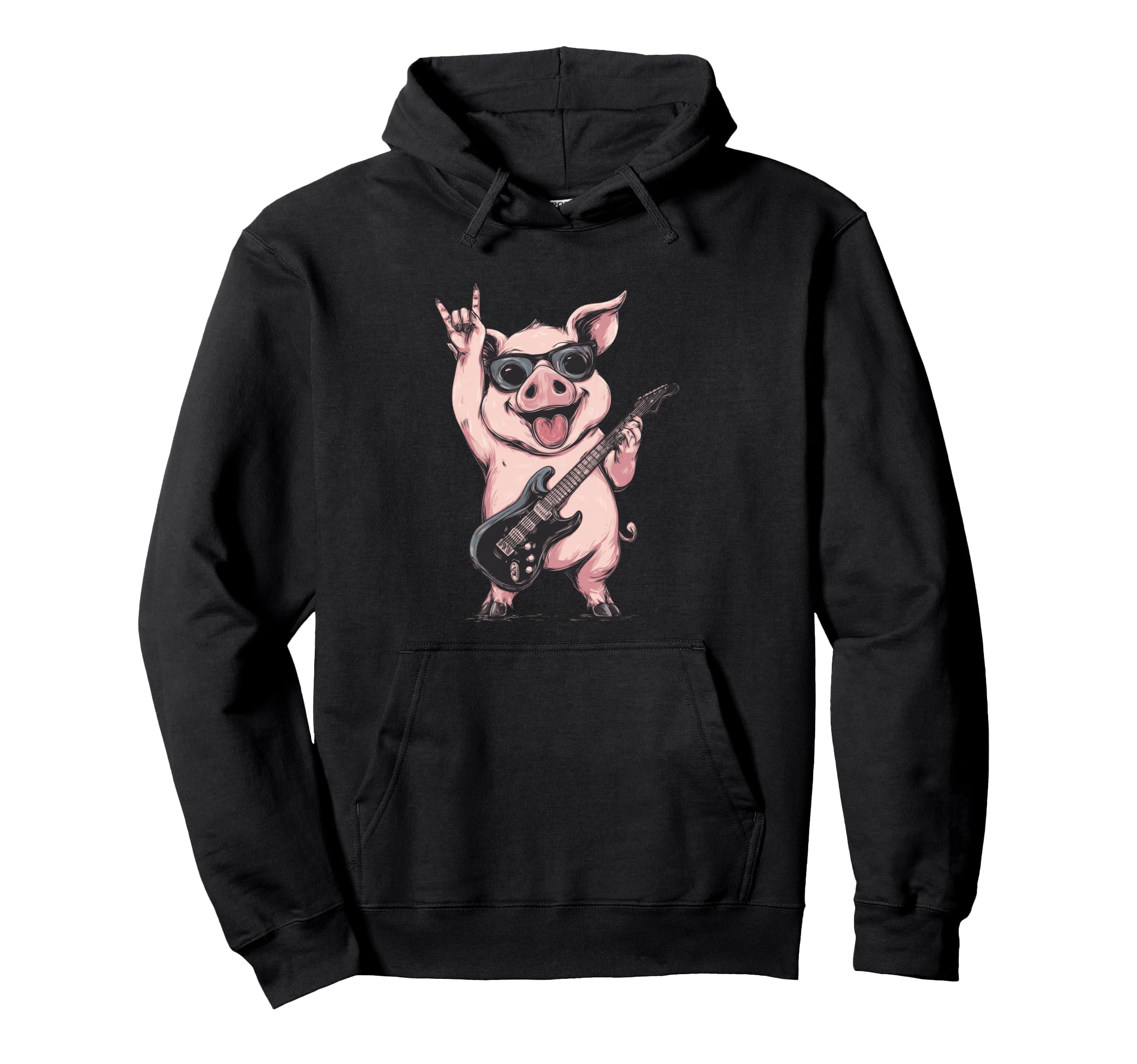 Rockstar Pig Sunglasses Electric Hoodie - Casual Everyday Wear Unisex - T-Shirt, Sweatshirt, Hoodie