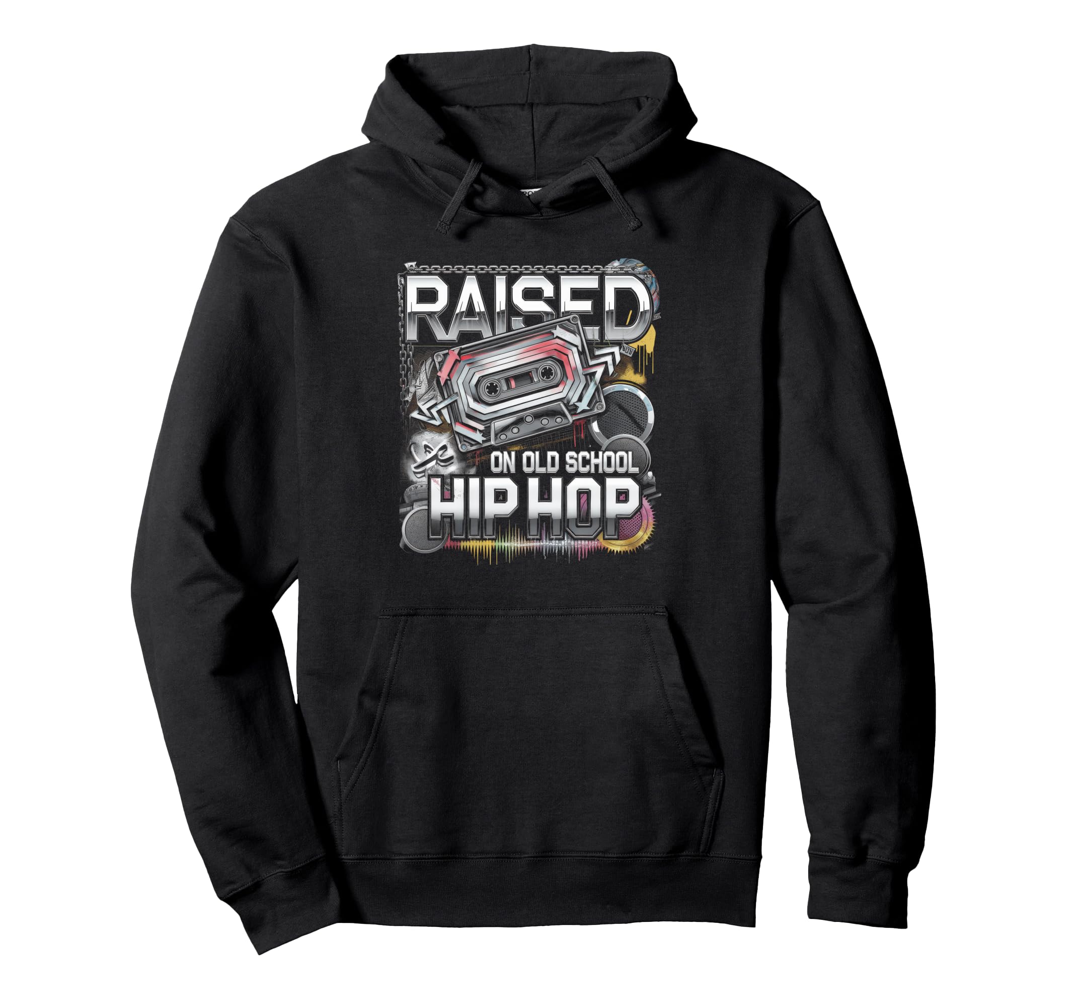 Raised Old School Hip Hop Hoodie - Casual Everyday Wear for Adults - T-Shirt, Sweatshirt, Hoodie