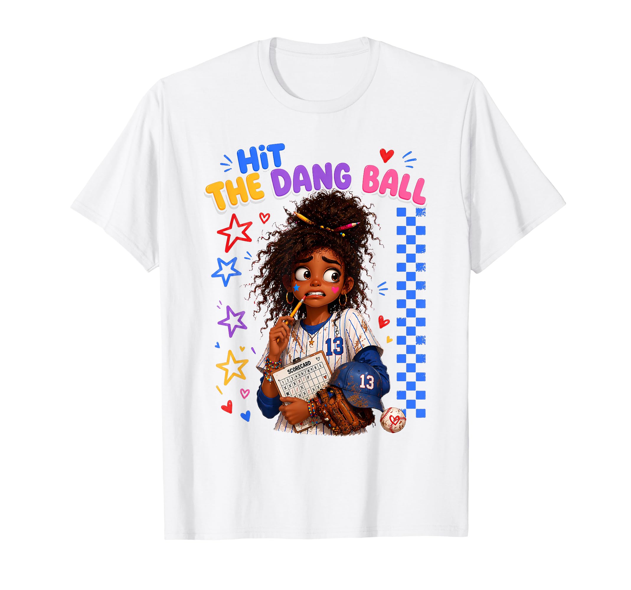 Hit Dang Ball Funny Softball Mom T-Shirt - Trendy Graphic for Adults - T-Shirt, Sweatshirt, Hoodie