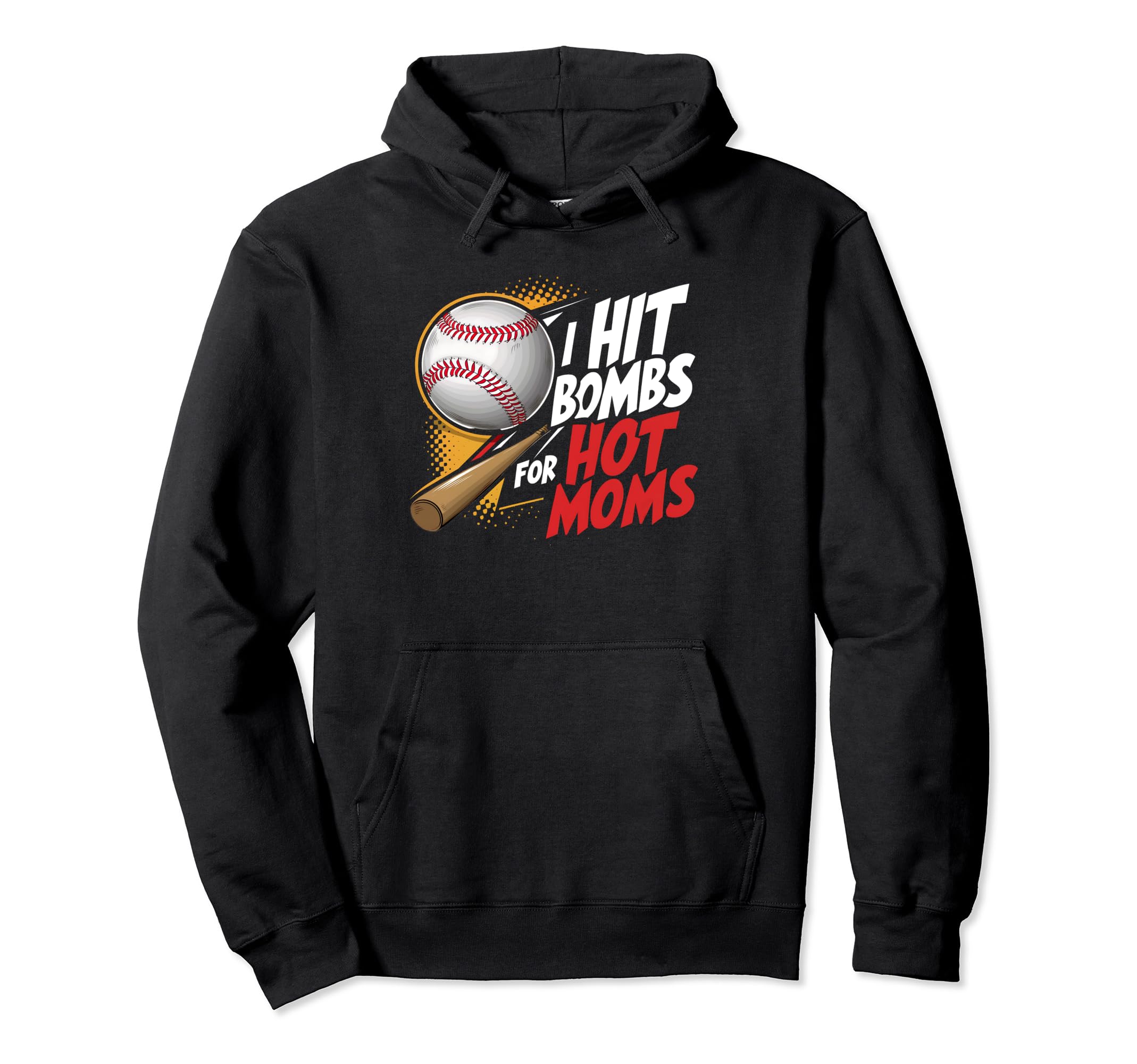 I Hit Bombs Hot Moms Baseball Hoodie - Minimalist Print Men Women - T-Shirt, Sweatshirt, Hoodie