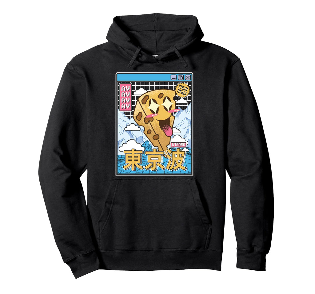 Happy Cheese Vaporwave Aesthetic Grid Hoodie - Minimalist Print Men Women - T-Shirt, Sweatshirt, Hoodie