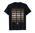 Repeating Text Jung Hoo Lee San T-Shirt - Trendy Graphic Men Women - T-Shirt, Sweatshirt, Hoodie