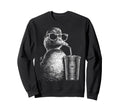 Duck Drinking Iced Coffee Funny Sweatshirt - Custom Art Print Men Women - T-Shirt, Sweatshirt, Hoodie