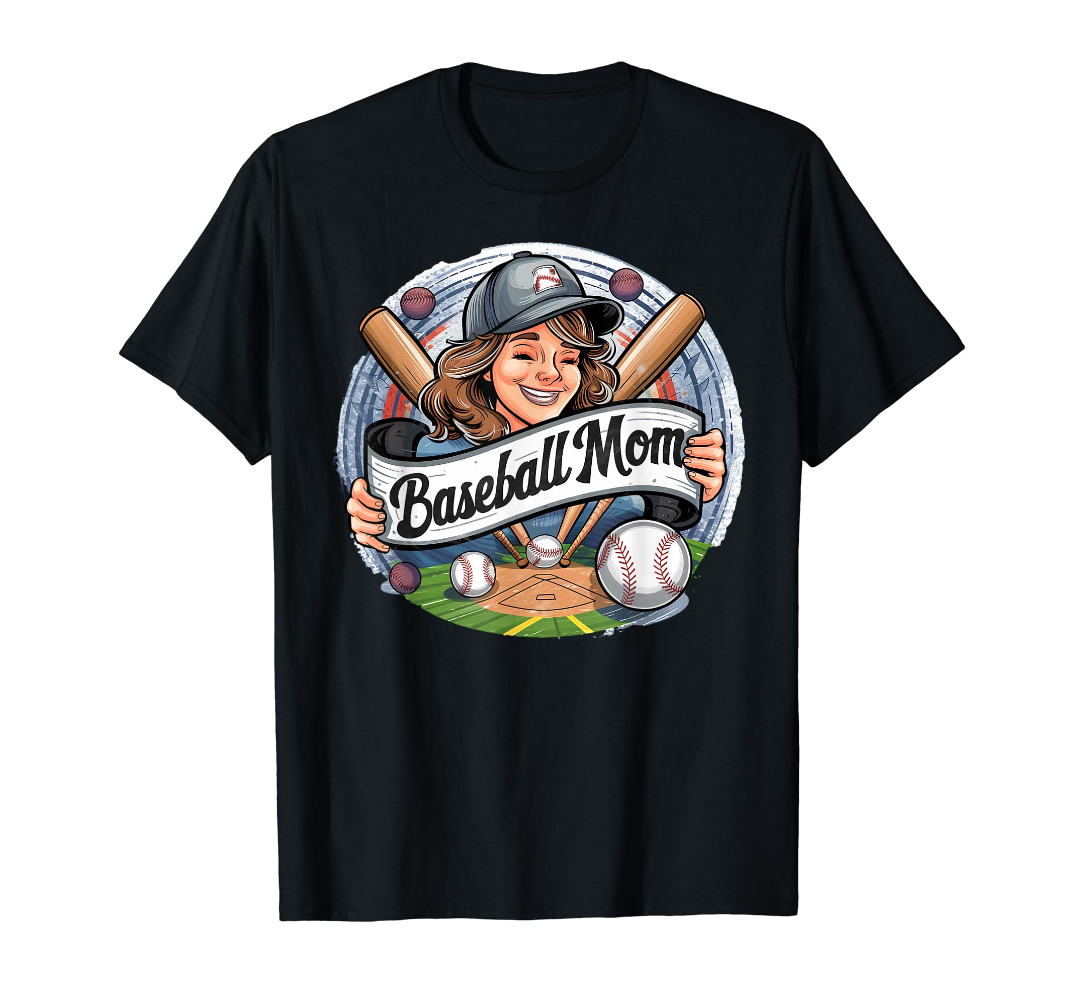 Womens Baseball Mom Mama Mothers My T-Shirt - Streetwear Style Unisex - T-Shirt, Sweatshirt, Hoodie