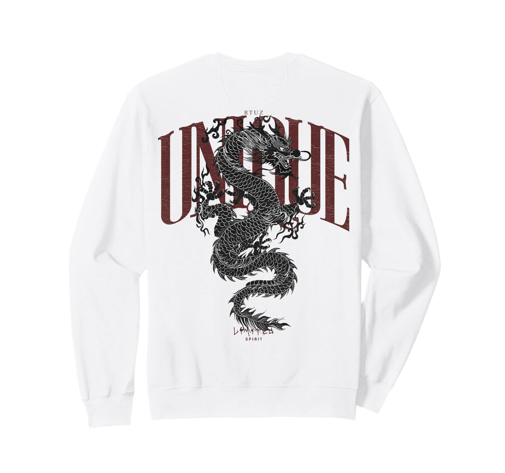 Aesthetic Back Dragon Y2K Sweatshirt - Fun Novelty Design Men Women - T-Shirt, Sweatshirt, Hoodie