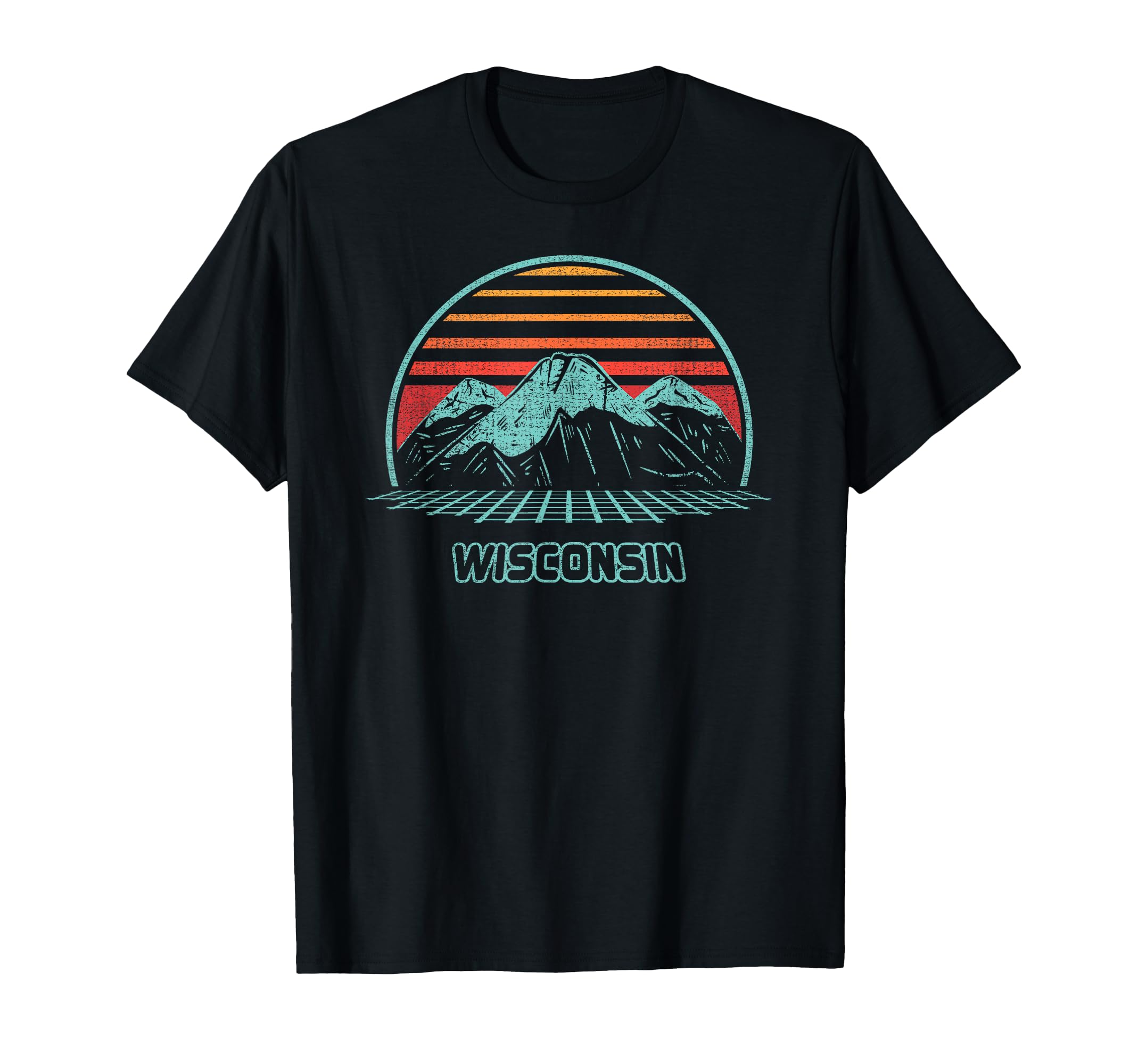 Wisconsin Mountain Hiking 80S T-Shirt - Custom Art Print Men Women - T-Shirt, Sweatshirt, Hoodie